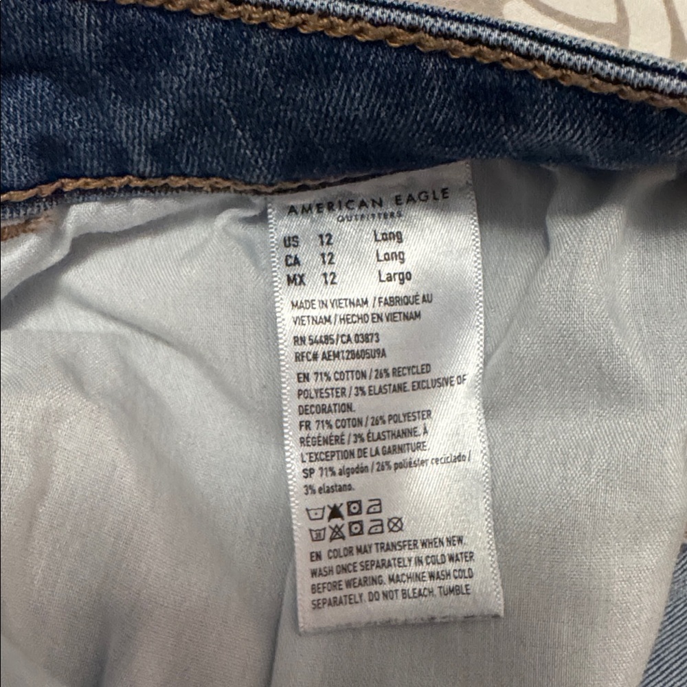 American Eagle Outfitters Women's Super High Rise Jegging in Blue Size 12 Long - Picture 5 of 11